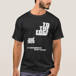 Aan de rand en de achterzijde van de transplantati t-shirt