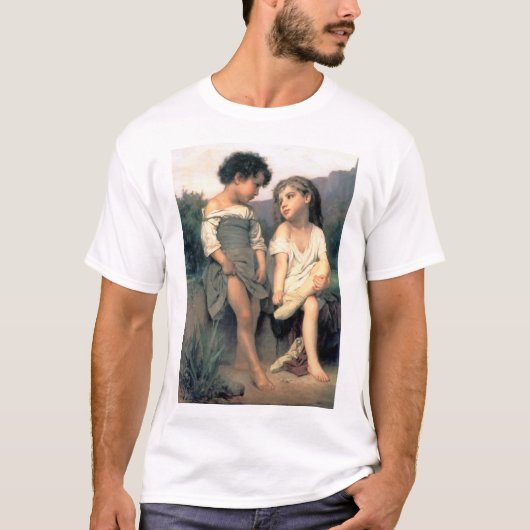 Aan de rand van de beek, Bouguereau T-shirt (Voorkant)