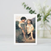 Aan de rand van de Brook, Bouguereau Briefkaart (Staand voorkant)