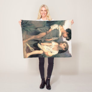 Aan de rand van de Brook, Bouguereau Fleece Deken