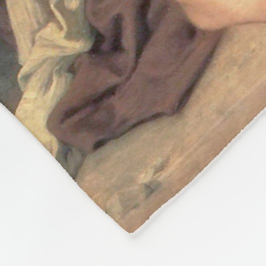 Aan de rand van de Brook, Bouguereau Fleece Deken (Hoek)