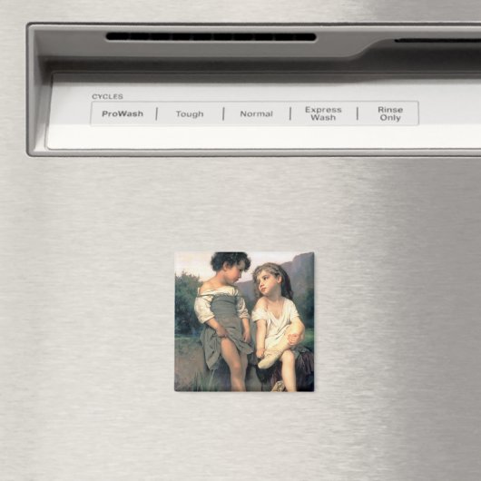 Aan de rand van de Brook, Bouguereau Magneet (Insitu (Vaatwasser))