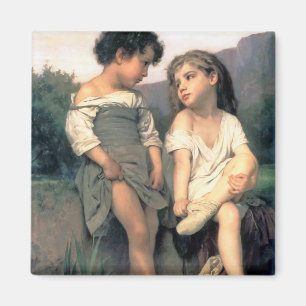 Aan de rand van de Brook, Bouguereau Magneet