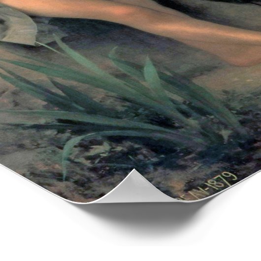 Aan de rand van de Brook, Bouguereau Poster (Hoek)