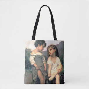 Aan de rand van de Brook, Bouguereau Tote Bag