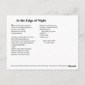 AAN DE RAND VAN DE NACHT BRIEFKAART (Achterkant)