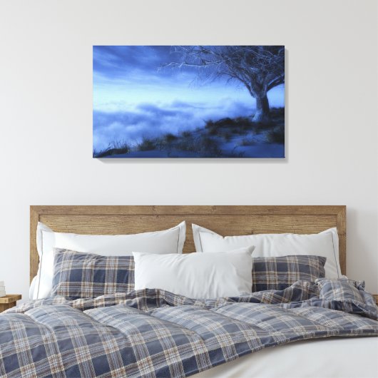 Aan de rand van de wereld (winter) canvas afdruk (Insitu (Slaapkamer))