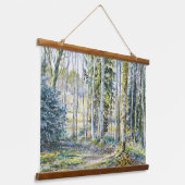 "Aan de rand van de winter" Hangend Wandkleed (Gebogen)