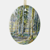 "Aan de rand van de winter" Keramisch Ornament (Rechts)