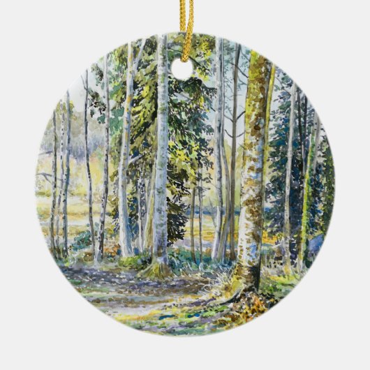 "Aan de rand van de winter" Keramisch Ornament (Voorkant)