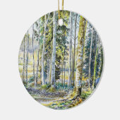 "Aan de rand van de winter" Keramisch Ornament (Links)