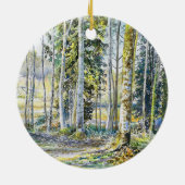 "Aan de rand van de winter" Keramisch Ornament (Achterkant)