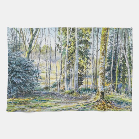 "Aan de rand van de winter" Theedoek (Horizontaal)