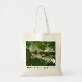Aan de rand van een kat tote bag (Voorkant)
