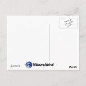 Aan de rand van een vlakke aarde briefkaart (Achterkant)