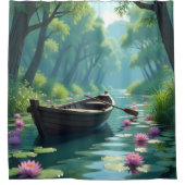 Aan de rand van het water in de lente douchegordijn (Voorkant)