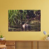 Aan de rand van Pond Canvas Afdruk (Insitu (Woonkamer))