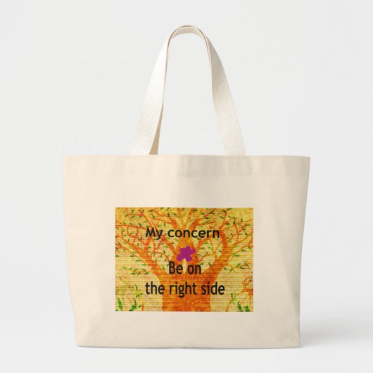 Aan de rechterkant staan grote tote bag (Voorkant)