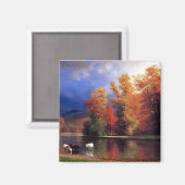 Aan de Saco, schilderij van Albert Bierstadt Magneet (Voorkant / Achterkant)