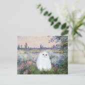 Aan de Seine - Witte Perzische kitten #49 Briefkaart (Staand voorkant)
