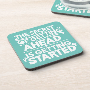 Aan de slag bier onderzetter