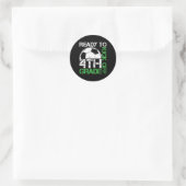 Aan de start van de 4e klas Kinder leraar eerste d Ronde Sticker (Tas)