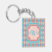 Aan de strand Argyle Acrylic Sleutelhanger (Voorkant Links)