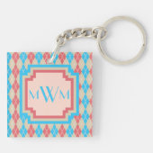 Aan de strand Argyle Acrylic Sleutelhanger (Achterkant)