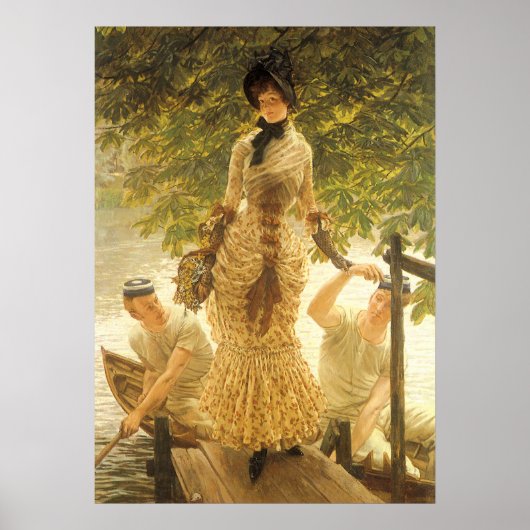 Aan de Theems door James Tissot, Vintage Realisme Poster (Voorkant)