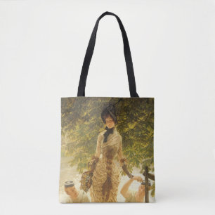 Aan de Theems door James Tissot, Vintage Realisme Tote Bag