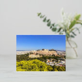 AAN DE VOET VAN DE AKROPOLIS FOLIE FEESTDAGEN BRIEFKAART (Staand Voorkant)