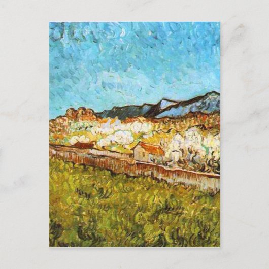 Aan de voet van de bergen Van Gogh Fine Art Briefkaart (Voorkant)