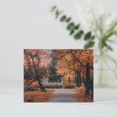 AAN DE VOETEN VAN DE HERFST BRIEFKAART (Staand voorkant)
