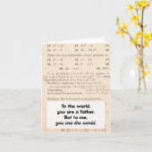 Aan de Wereld Ben Je een Vader Verjaardagskaart Kaart (Gele Bloem)