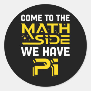 Aan de Wiskunde kant hebben we Pi Mathematics Scie Ronde Sticker