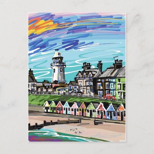 Aan de zijkant briefkaart (Voorkant)