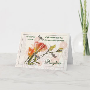 Aan Dochter (vaarwel van terminaal zieke Ouder) Kaart