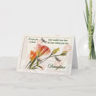 Aan Dochter (vaarwel van terminaal zieke Ouder) Kaart