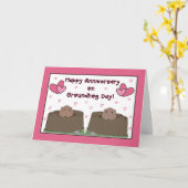 Aan Echtgenoot, Gelukkig Jubileum op Dag Groundhog Kaart (Gele Bloem)