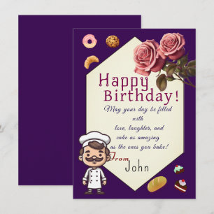 Aan een banketbakker kaart