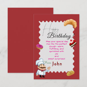 Aan een banketbakker kaart