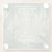 Aan een draad hangen glazen onderzetter (Achterkant)