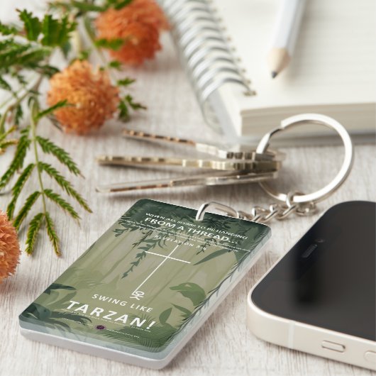 Aan een draad hangen sleutelhanger (Voorkant Rechts)