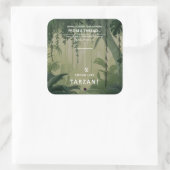 Aan een draad hangen vierkante sticker (Tas)