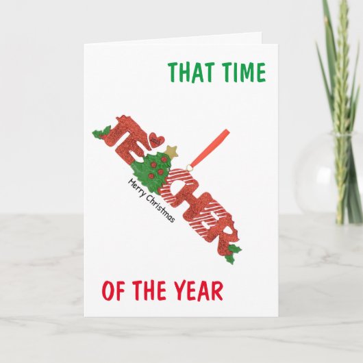 AAN EEN "GEWELDIGE LERER" DEZE CHRISTMAS FEESTDAGEN KAART (Voorkant)