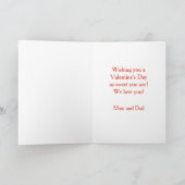 Aan een lieve dochtertje Custom Retro Valentijn Feestdagen Kaart (Binnen)