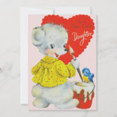 Aan een lieve kleine dochtertje aangepaste  Valent Feestdagenkaart (Voorkant)