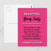 Aan een mooie jonge dame op haar afstudeerdag 2 briefkaart (Voorkant / Achterkant)