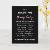 Aan een mooie jonge dame op haar afstuderen kaart (Gele Bloem)