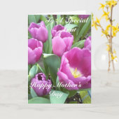 Aan een speciale tante, Happy Moederdag Kaart (Gele Bloem)